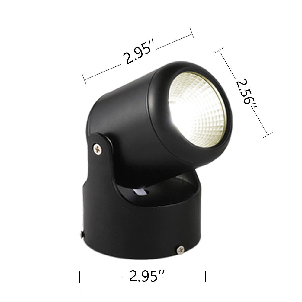 Kiven LED Accent Uplight with Foot Control On Off Switch， Handheld Sized Portable Spot Light, Black