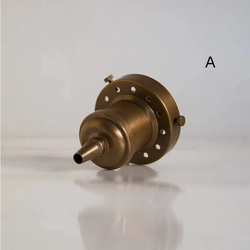 Kiven E26 Brass Lamp Holder Vintage Industrial Light Socket for DIY Lighting Projects Snap Ring Insert Lampshade 2 Pack