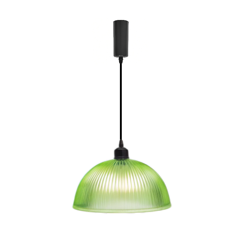 Kiven Retro H Track Pendant Light, Nordic Vintage American Farmhouse Industrial Green Glass Shade, for Cafe Bar Restaurant Hallway Lighting