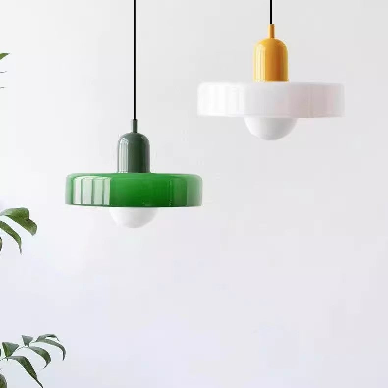 Kiven Minimalist Geometric Pendant Light with "Ring + Sphere" Double Shape, Compact Size Perfect for Hanging Over Dining Table, Bar & Kitchen Island