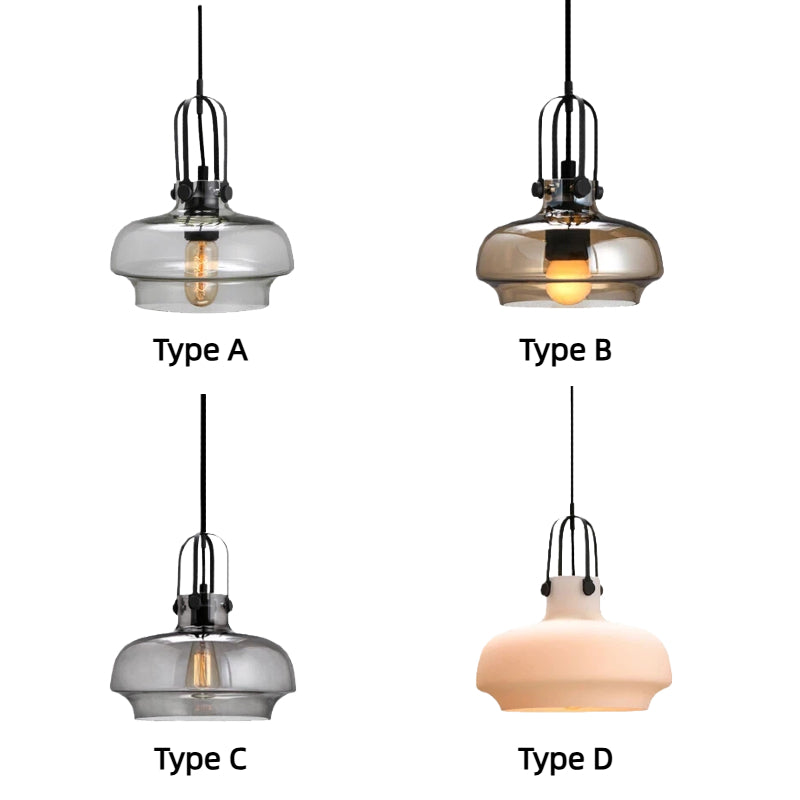 Kiven Nordic Modern Minimalist Luxury Single Glass Pendant Light, Creative Hanging Lamp for Dining Room, Cafe, Bedroom, Store, Bar Counter