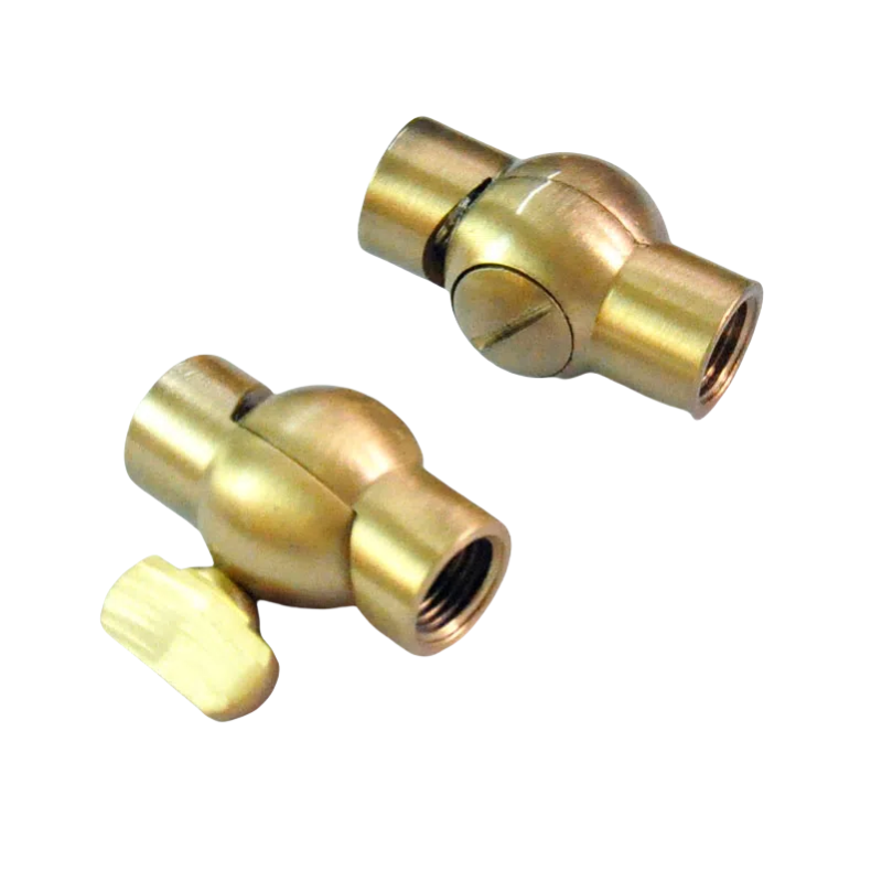 4-Pack Pure Copper M10 Female Thread Swivel Adapter: Brass Universal Joint for Table Lamp, Wall Lamp Head & Shade Adjustment