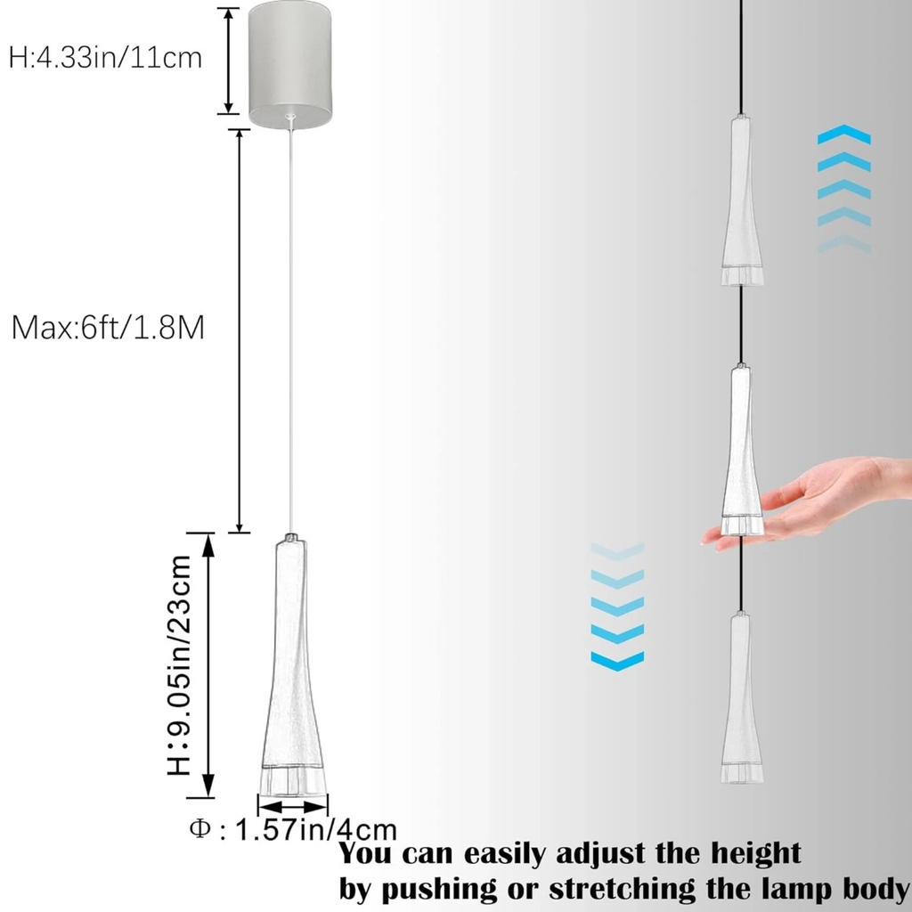 Adjustable Length and Levitate Track Pendant Light Retractable Lift Led Light for Decoration
