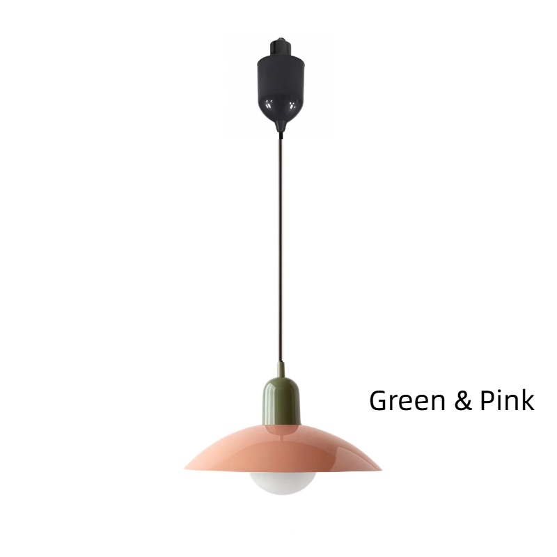 Kiven Nordic Style Simple Creative Retro Macaron H-Type Track Chandelier - Suitable for Dining Room, Bedroom & Bedside