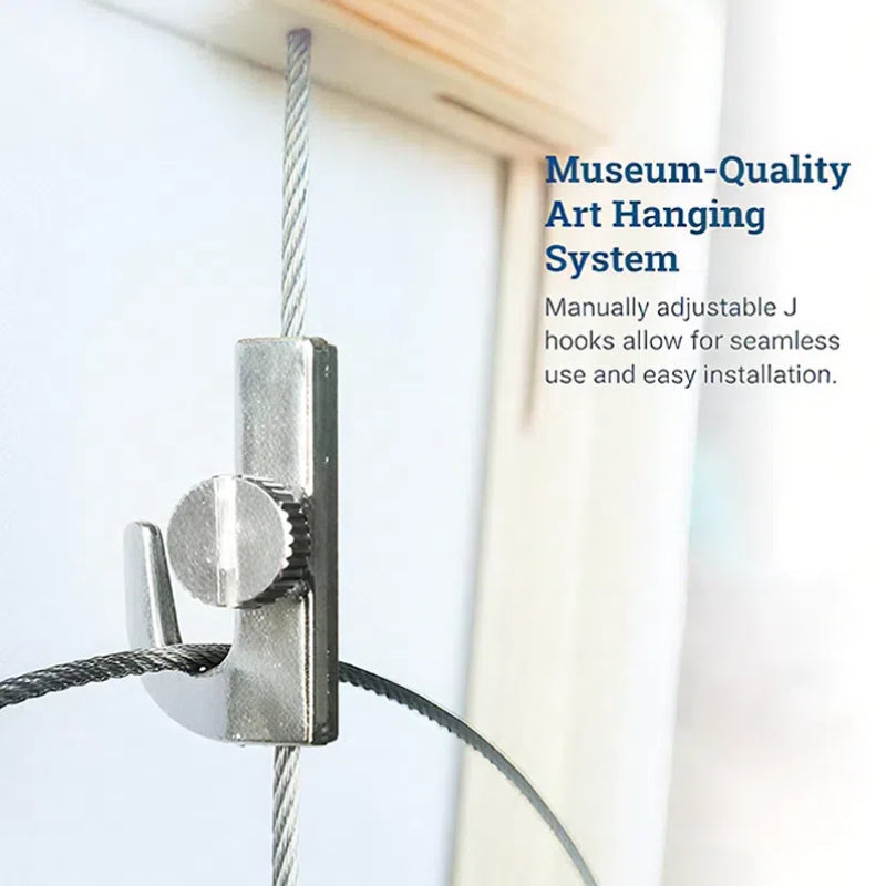 Kiven Track Picture Hanger Wire Rope Self-Locking Tensioner, Mirror Hanging Wire, Adjustable Movable Hanger Pulley Guide Rail Groove Accessories(Customizable)