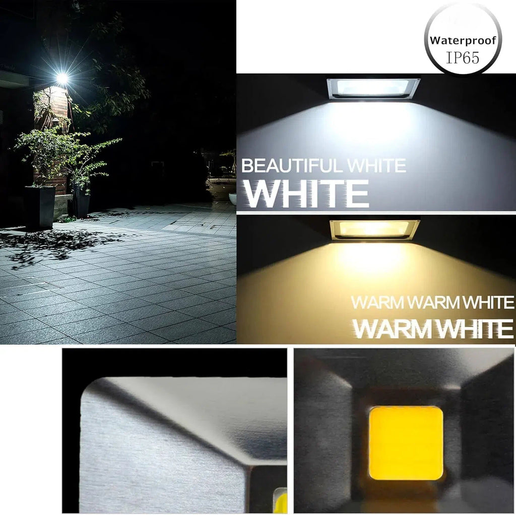 Kiven Long Range Remote Square Wash Wall Lights Include Bracket Shop Signs Billboards 10W 3000K 960 Lumens 9.84ft Plug-in Cord No Wiring Need for Yard, Patio, Garden, Garage Exterior Walls