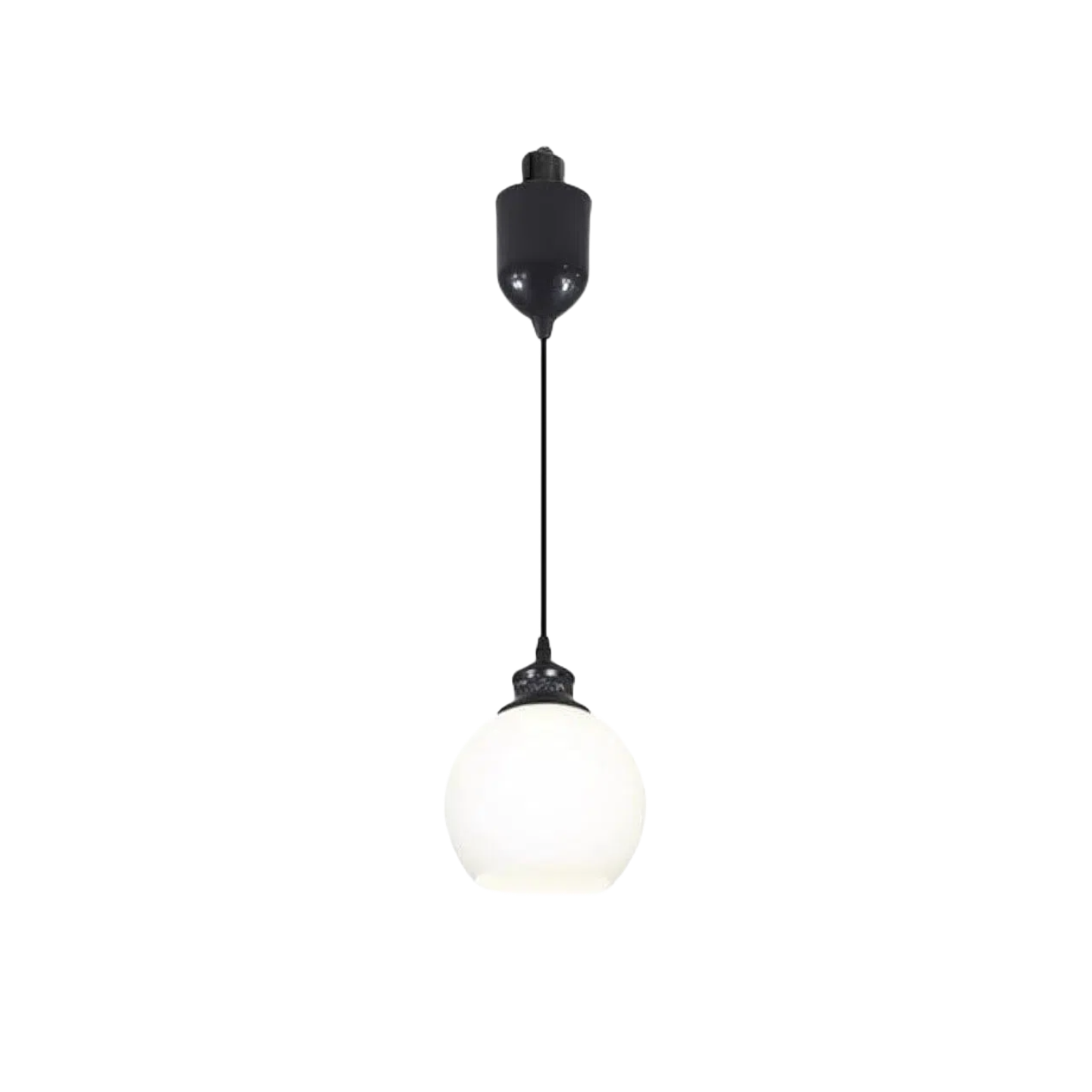 Kiven J-Type Track Lighting Pendants Adjustable Height,1-Light Modern Frosted Glass J Track Pendant Lights,Decorative Track Lighting Fixture for Kitchen Island Hallway TB3510