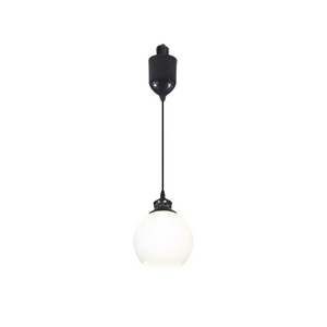 Kiven J-Type Track Lighting Pendants Adjustable Height,1-Light Modern Frosted Glass J Track Pendant Lights,Decorative Track Lighting Fixture for Kitchen Island Hallway TB3510