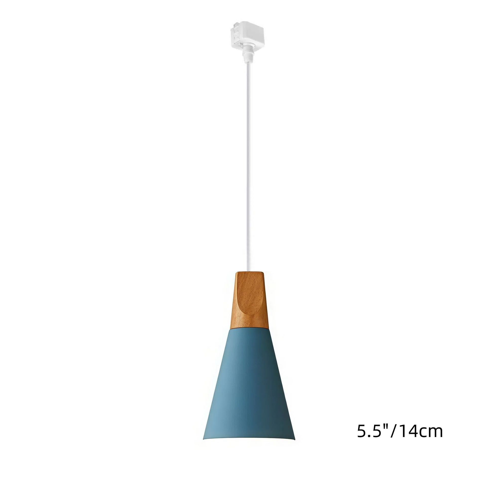 H-Type Track Pendant Lighting White Scandinavian Style Pendant Lights for Kitchen, Dining Room, Bedroom Modern Wood and Aluminum Light(Bulb & Track Rail NOT included)