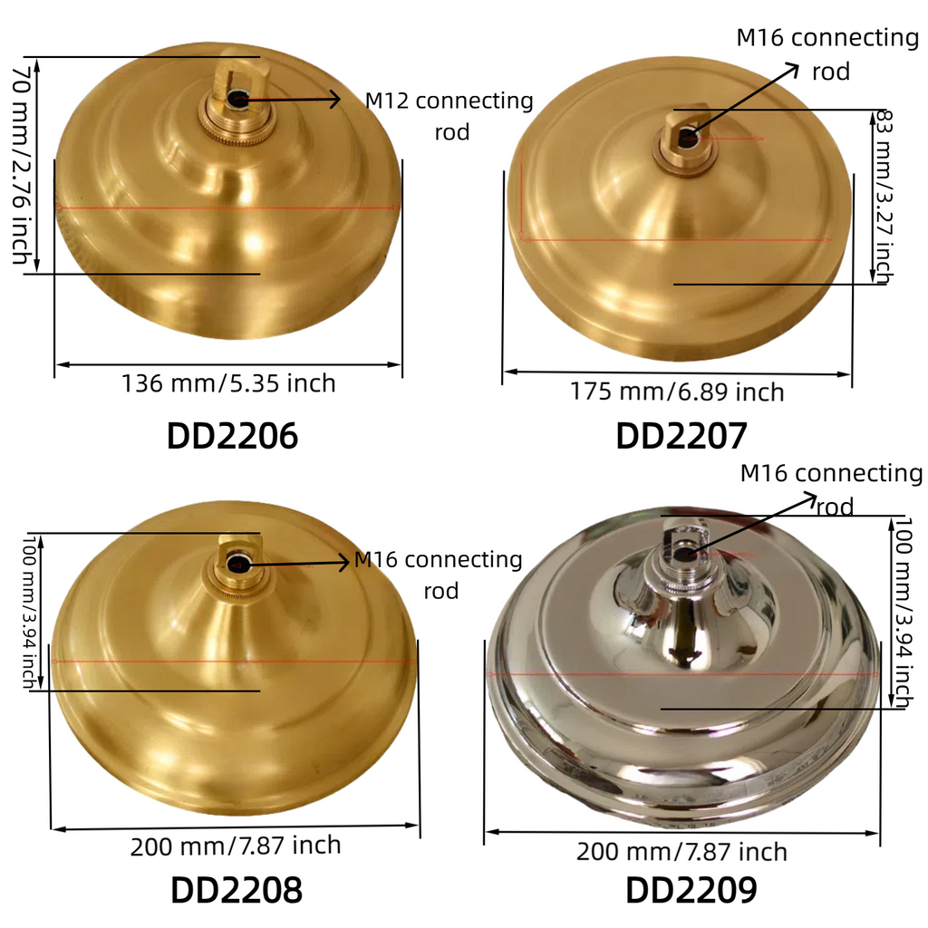 Kiven All-brass ceiling chandelier plate, crystal ironwork, all-copper ceiling chandelier plate, zipper chain, circular fixed base