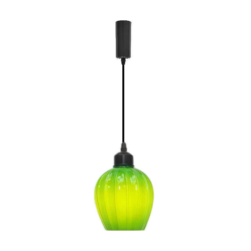 Kiven Retro H Track Pendant Light, Nordic Vintage American Farmhouse Industrial Green Glass Shade, for Cafe Bar Restaurant Hallway Lighting