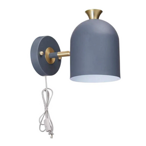 Plug-in Mid Century Modern Wall Lamp  Green/Steel Blue/Yellow 1pc