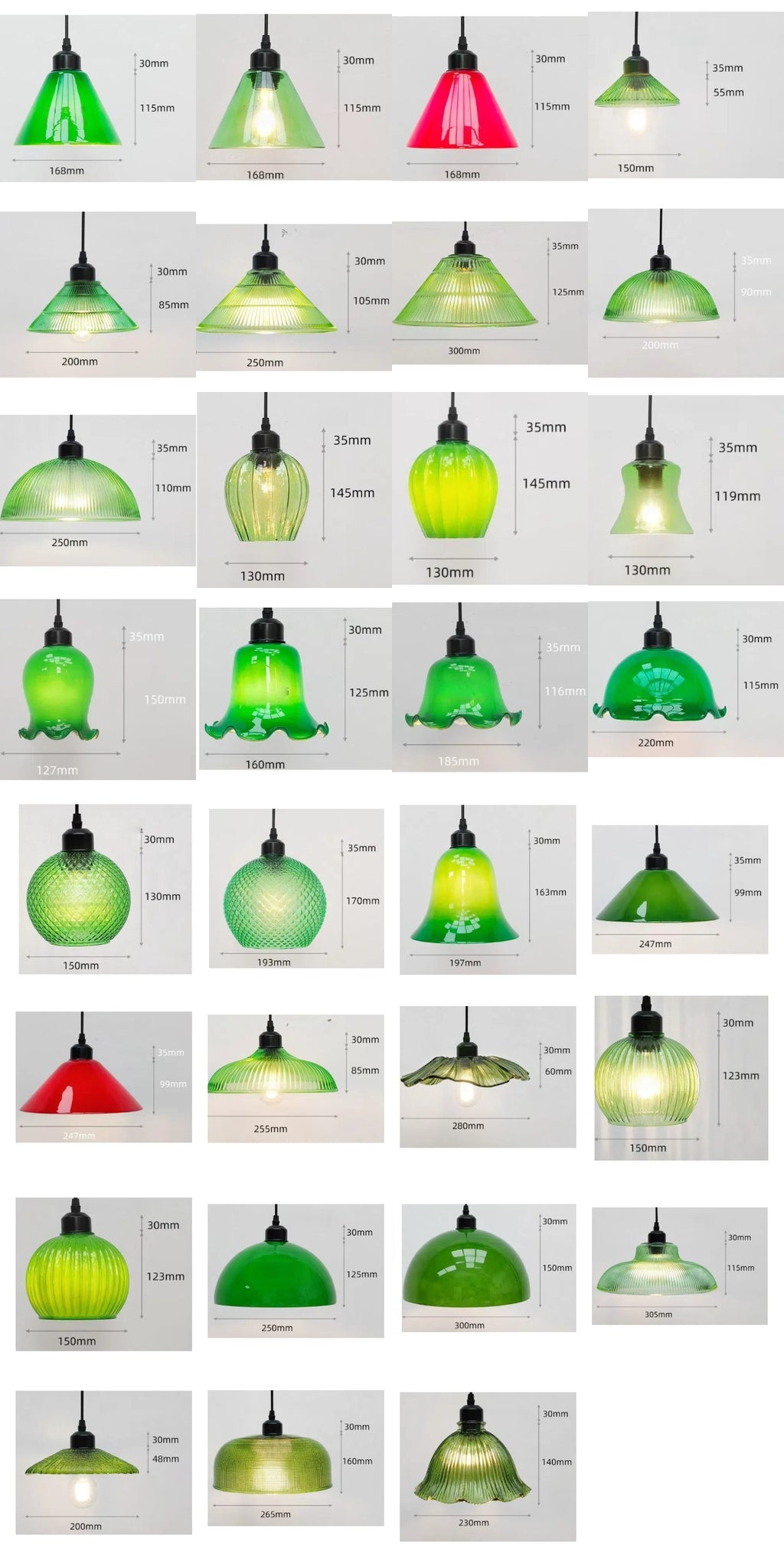 Kiven Retro Pendant Light, Nordic Vintage American Farmhouse Industrial Green Glass Shade, for Cafe Bar Restaurant Hallway Lighting