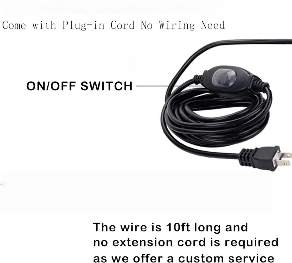 Kiven Long Range Remote Square Wash Wall Lights Include Bracket Shop Signs Billboards 10W 3000K 960 Lumens 9.84ft Plug-in Cord No Wiring Need for Yard, Patio, Garden, Garage Exterior Walls