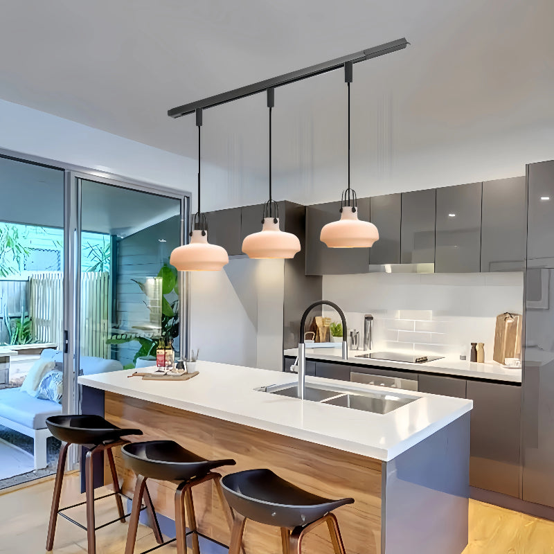 Kiven Nordic Modern Minimalist Luxury Single Glass Pendant Light, Creative Hanging Lamp for Dining Room, Cafe, Bedroom, Store, Bar Counter