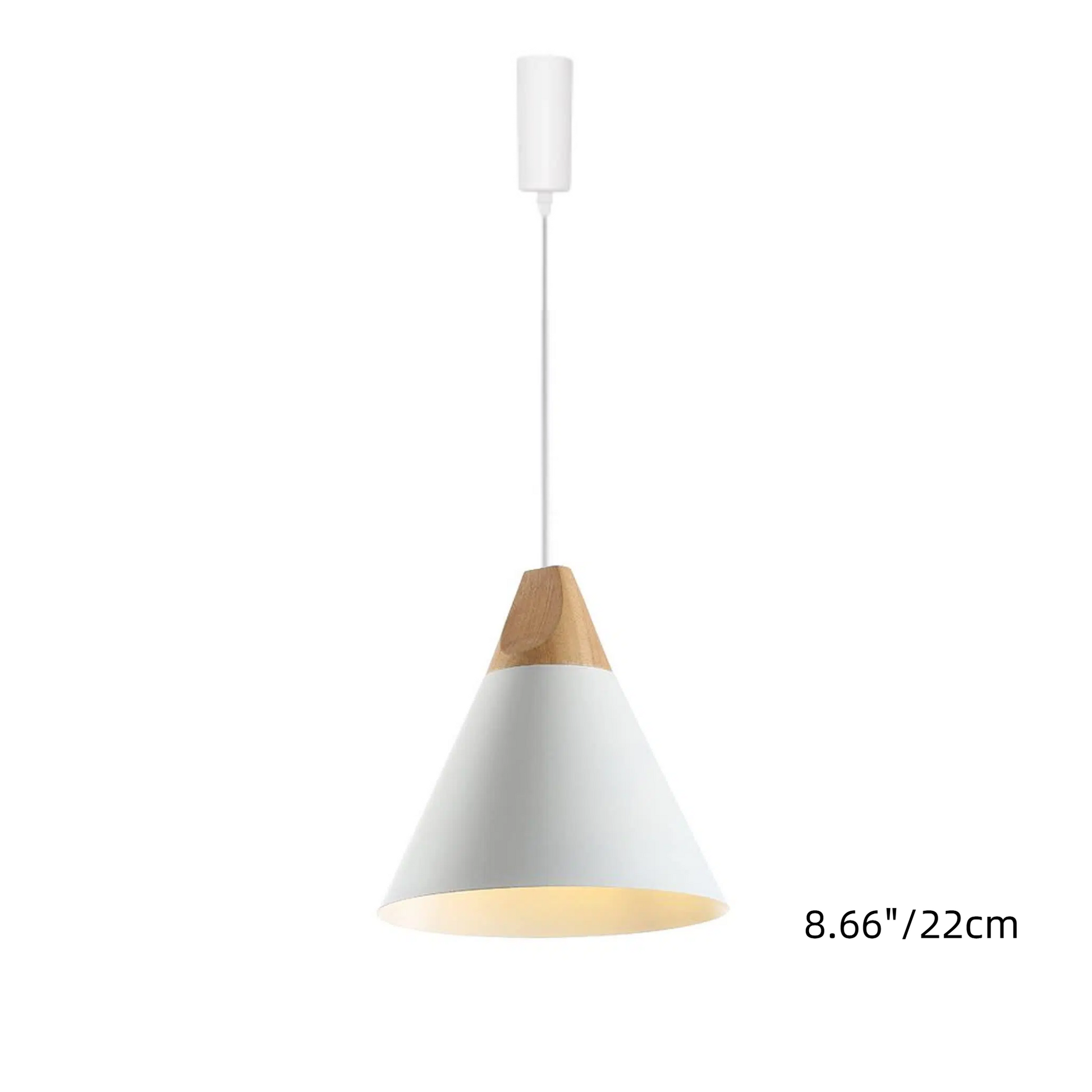 H-Type Track Pendant Lighting White Scandinavian Style Pendant Lights for Kitchen, Dining Room, Bedroom Modern Wood and Aluminum Light(Bulb & Track Rail NOT included)