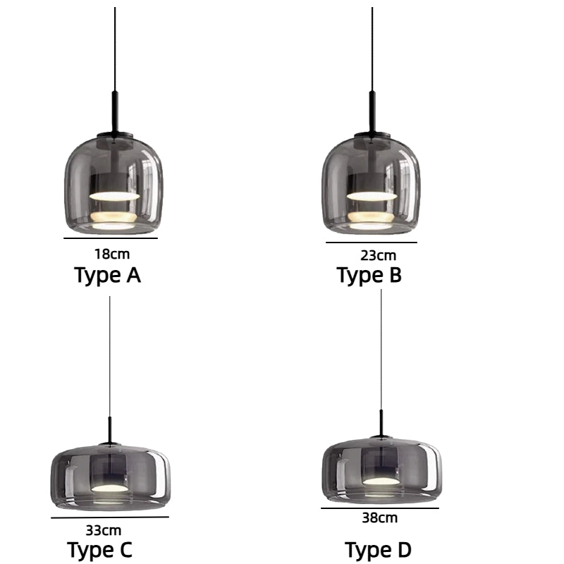 Kiven Nordic - Inspired Glass Pendant: Perfect for Dining Rooms, Cafes & Bedroom Ambiance