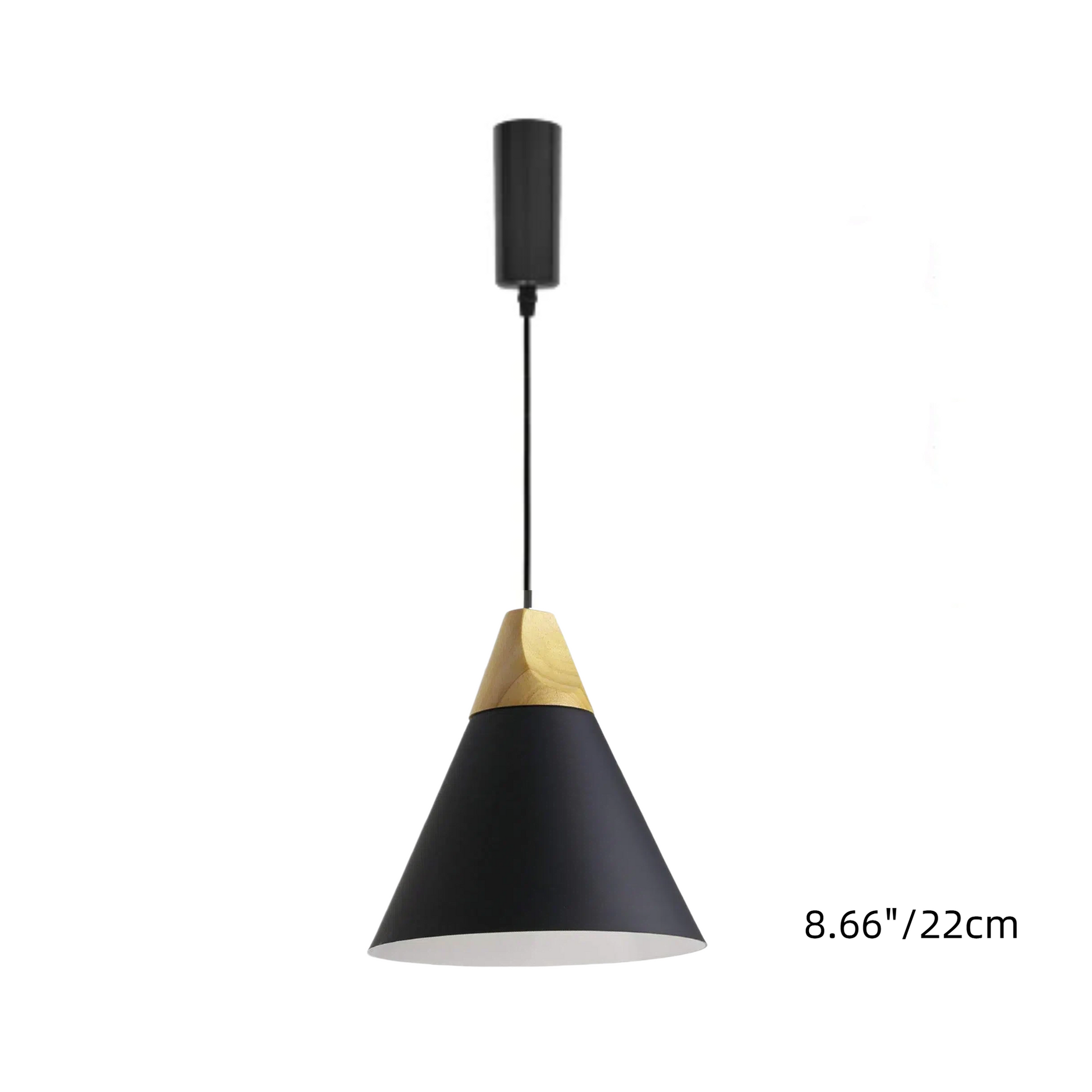 H-Type Track Pendant Lighting White Scandinavian Style Pendant Lights for Kitchen, Dining Room, Bedroom Modern Wood and Aluminum Light(Bulb & Track Rail NOT included)