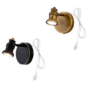 Wall Sconce Plug-in Black Farmhouse Nordic Mirror Light Loft Bedroom Entrance Hallway Coffee shop