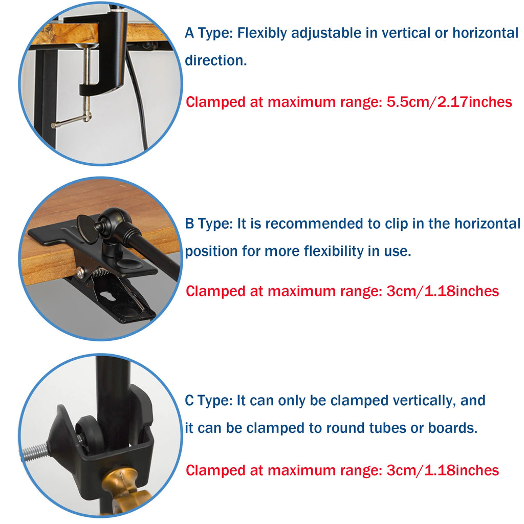 Customizable Clip Mount Adjusted Arm Clamp Lamp For Indoor Plants Or Daily Lighting