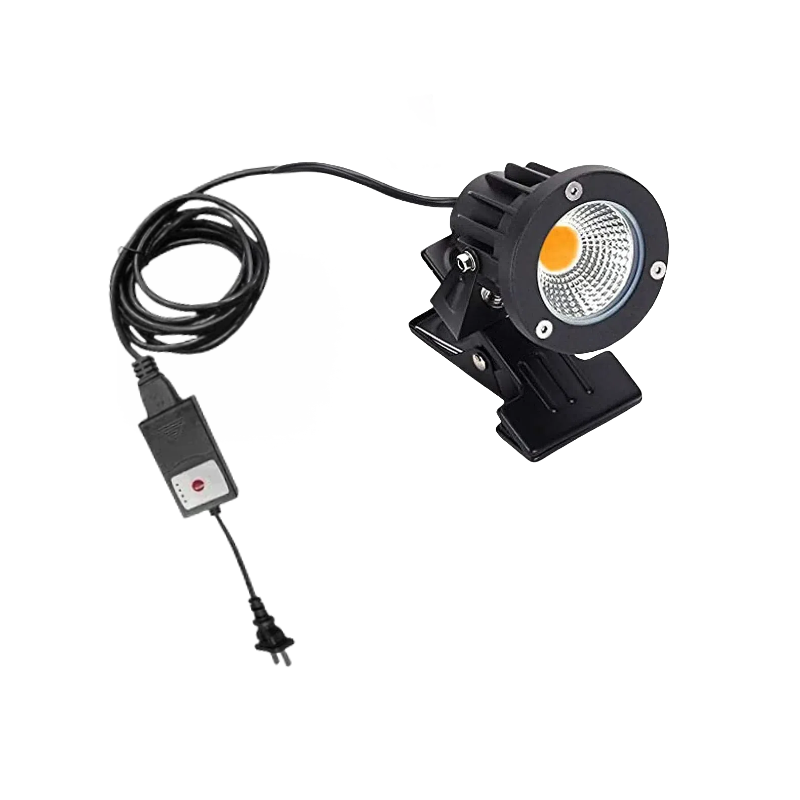 Kiven Retro LED Clip Light - 3M Black Cord, CE, IP65 Waterproof, No Switch - Indoor/Outdoor