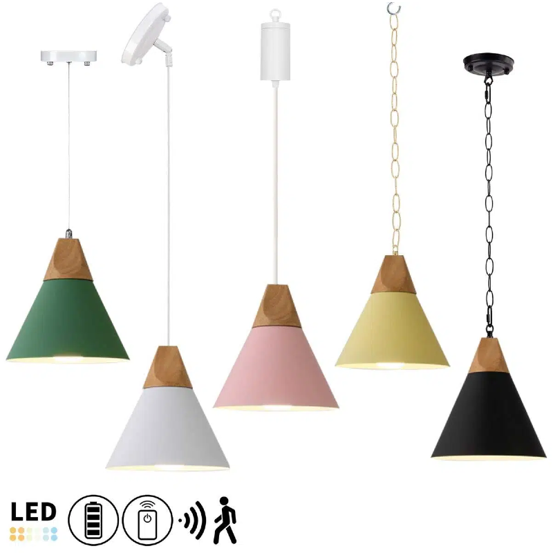 Remote Control Or Sensor Macaron Color Battery Smart Bulb Pendant Light Customizable Multi-Options