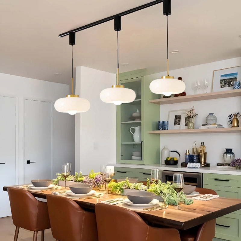 Kiven Nordic Modern Minimalist Single - Head H Type Glass Pendant Light, Luxury & Creative Lighting for Dining Rooms, Cafes, Bedside, Bars and Stores