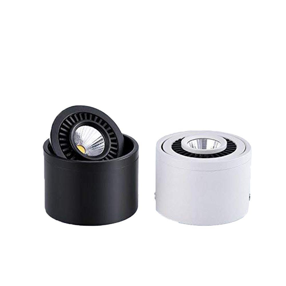 5W LED Barrel Spotlight in Black and White, adjustable, ideal for accent lighting from Kiven Lighting.