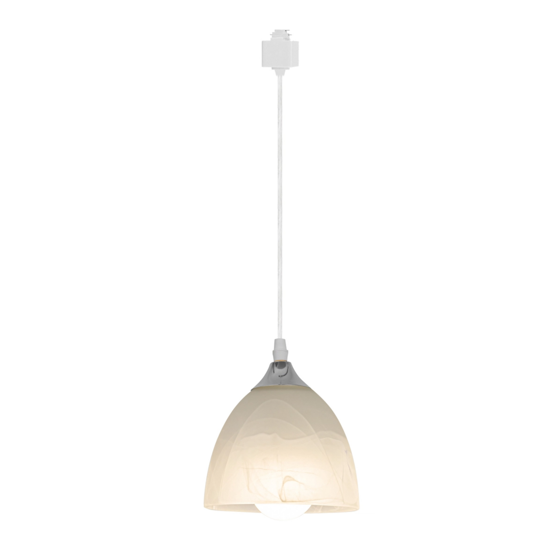 Frosted white glass shade track pendant lighting for kitchen, bedroom, and study room. Modern style lighting.