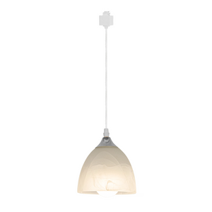 Frosted white glass shade track pendant lighting for kitchen, bedroom, and study room. Modern style lighting.