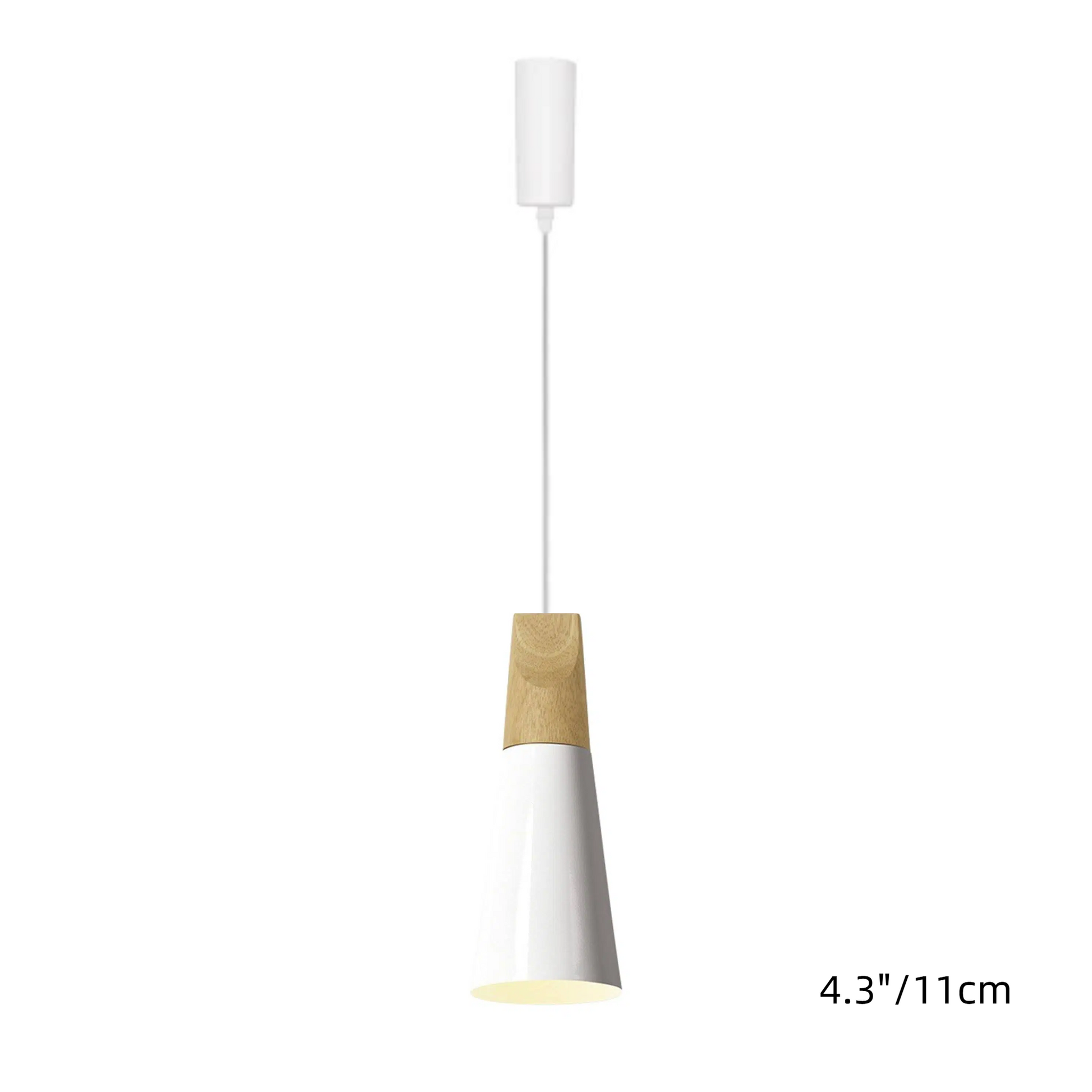 H-Type Track Pendant Lighting White Scandinavian Style Pendant Lights for Kitchen, Dining Room, Bedroom Modern Wood and Aluminum Light(Bulb & Track Rail NOT included)