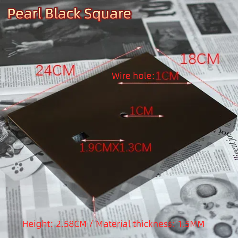 Square Base for Table Lamps: Stainless Steel Thick - Gauge, Alloy with Chrome Plating – Ceramic Lighting Accessories & Ornaments