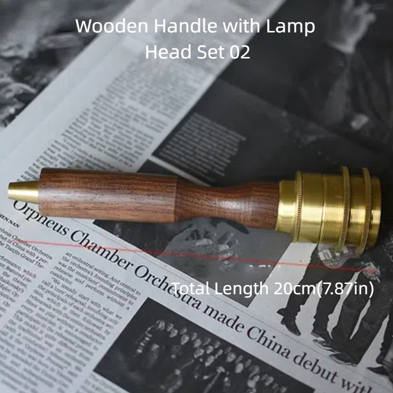 Decorative Handle for Edison - Style Copper Pendant Lights: Walnut - Colored Solid Wood Grip