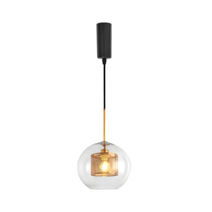 Adjustable Height H Track Lighting Heads Glass Globe lampshade Track Pendant Lighting H Type for Kitchen, Dining Room 1-Light (Bulb & Track Rail NOT included)