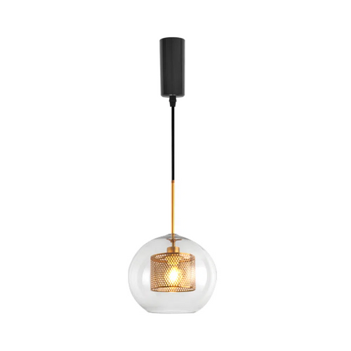 Adjustable Height H Track Lighting Heads Glass Globe lampshade Track Pendant Lighting H Type for Kitchen, Dining Room 1-Light (Bulb & Track Rail NOT included)