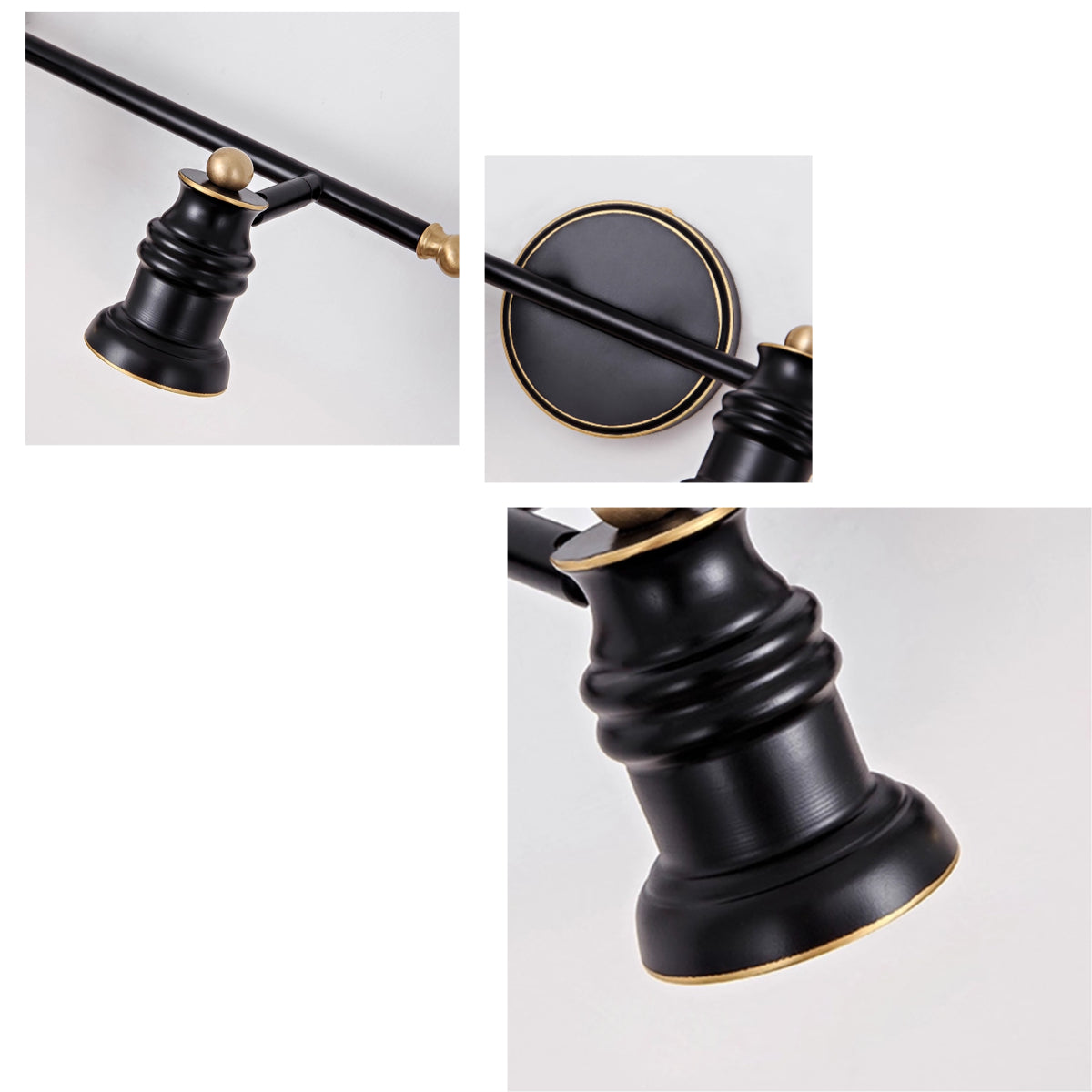 Wall Sconce Plug-in Black Farmhouse Nordic Mirror Light Loft Bedroom Entrance Hallway Coffee shop