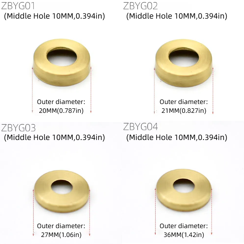 4-Pack Folded-Edge Round Sealing Discs: Brass Covers for Glass/Ceramic Bottle Mouths & Hollow Tubes, Lamp Accessories