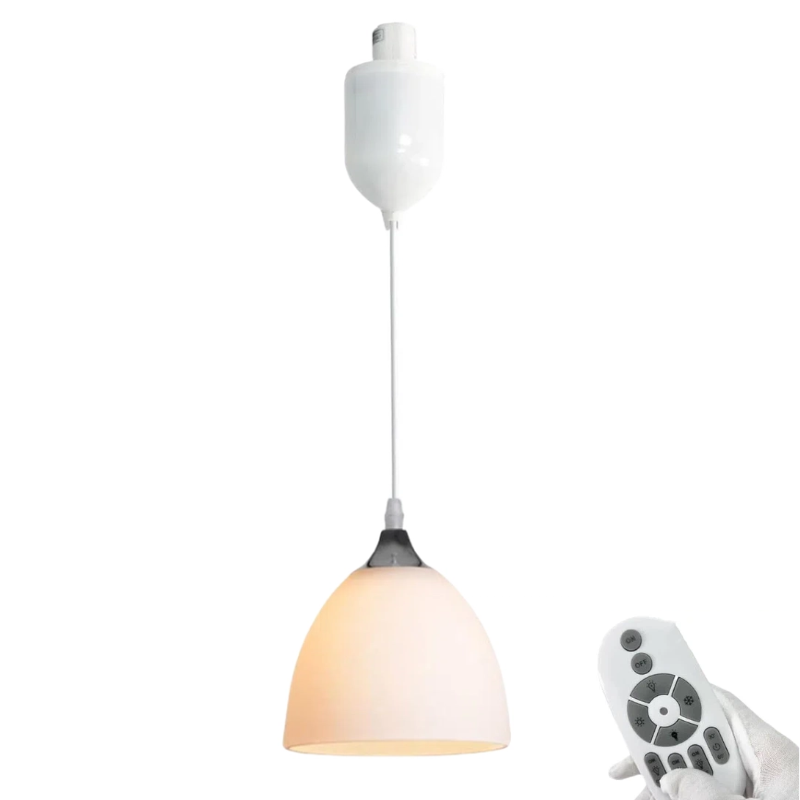 Adjustable Height Halo Track Lighting Pendants, 4 Ft Cord, H-Type Track Pendant Lights, Retro White Bell Glass Alabaster, E26 Smart LED Edison Bulbs Track Mount for Kitchen Island