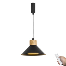 Load image into Gallery viewer, Dimmable Remote Control Wide Range Lighting Wood Black Metal Shade Vintage Track Light