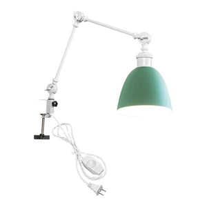 Kiven Dimmable Desk Lamp with Flexible Swing Arm, Green Lampshade - Modern Nightstand Lamp