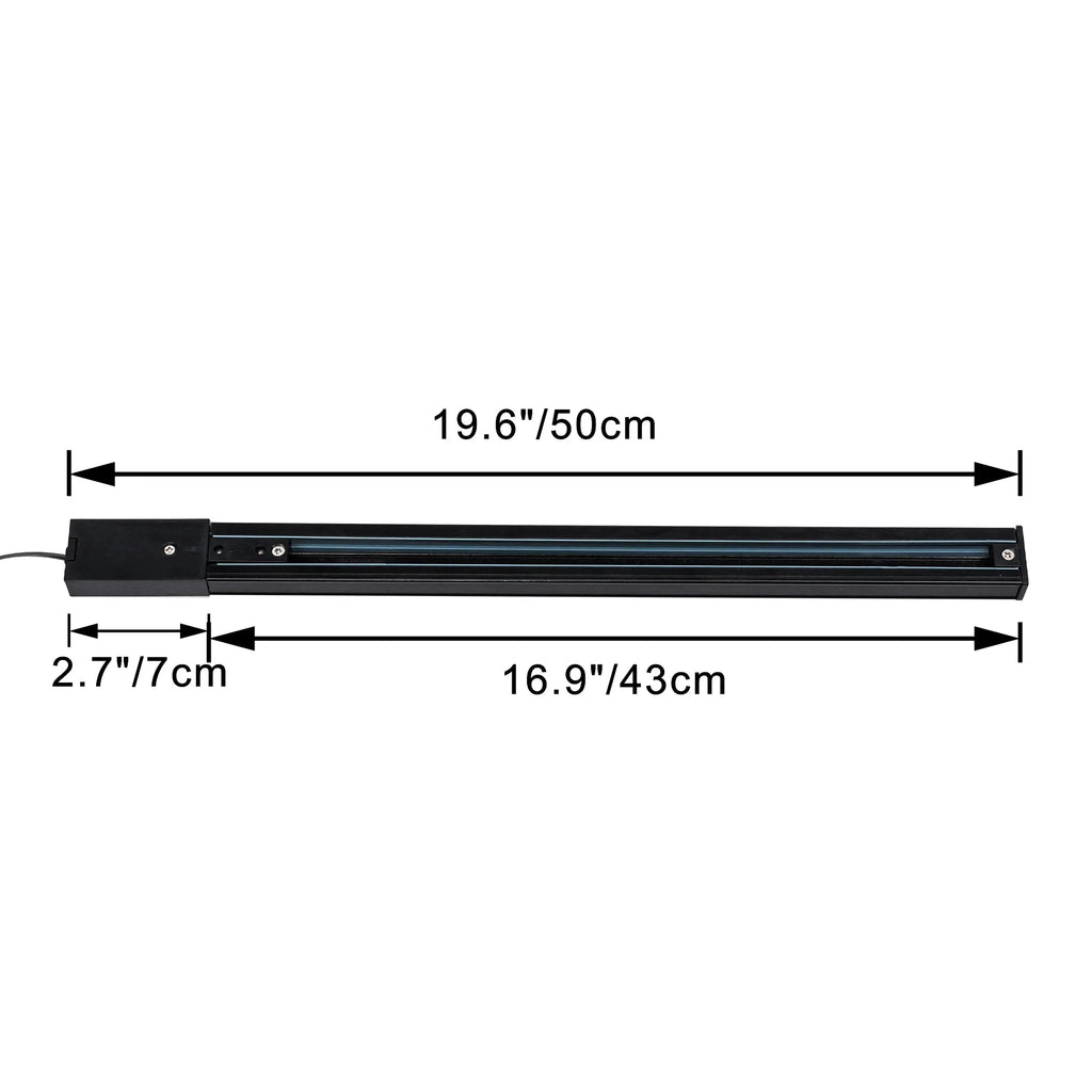 Customizable H Track Lighting Rail Kit Black 15ft Cord Length U-shaped Track with I and L Connectors Suitable for Kitchen Island of Various Shapes