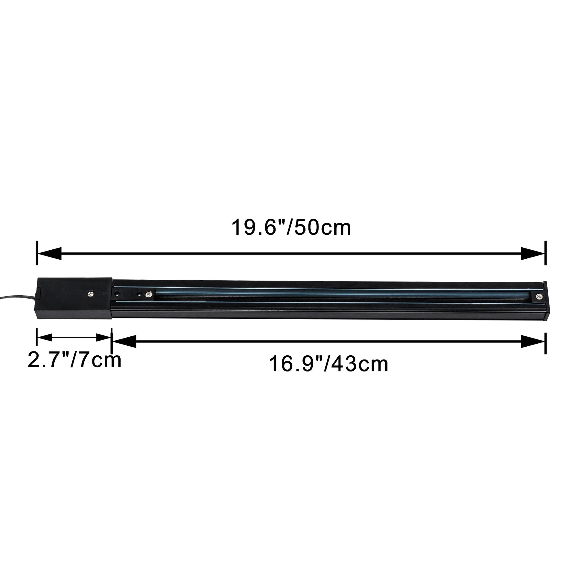 Customizable H Track Lighting Rail Kit Black 15ft Cord Length U-shaped Track with I and L Connectors Suitable for Kitchen Island of Various Shapes