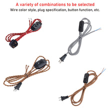 Load image into Gallery viewer, Customizable Freely Retro Style Plug-in Cord With Switch DIY Lighting Accessories Part
