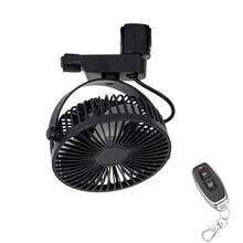 Load image into Gallery viewer, Track Ceiling Black Fan Remote Control Easy To Install Adjustable Angle Simple Design For Air Circulation