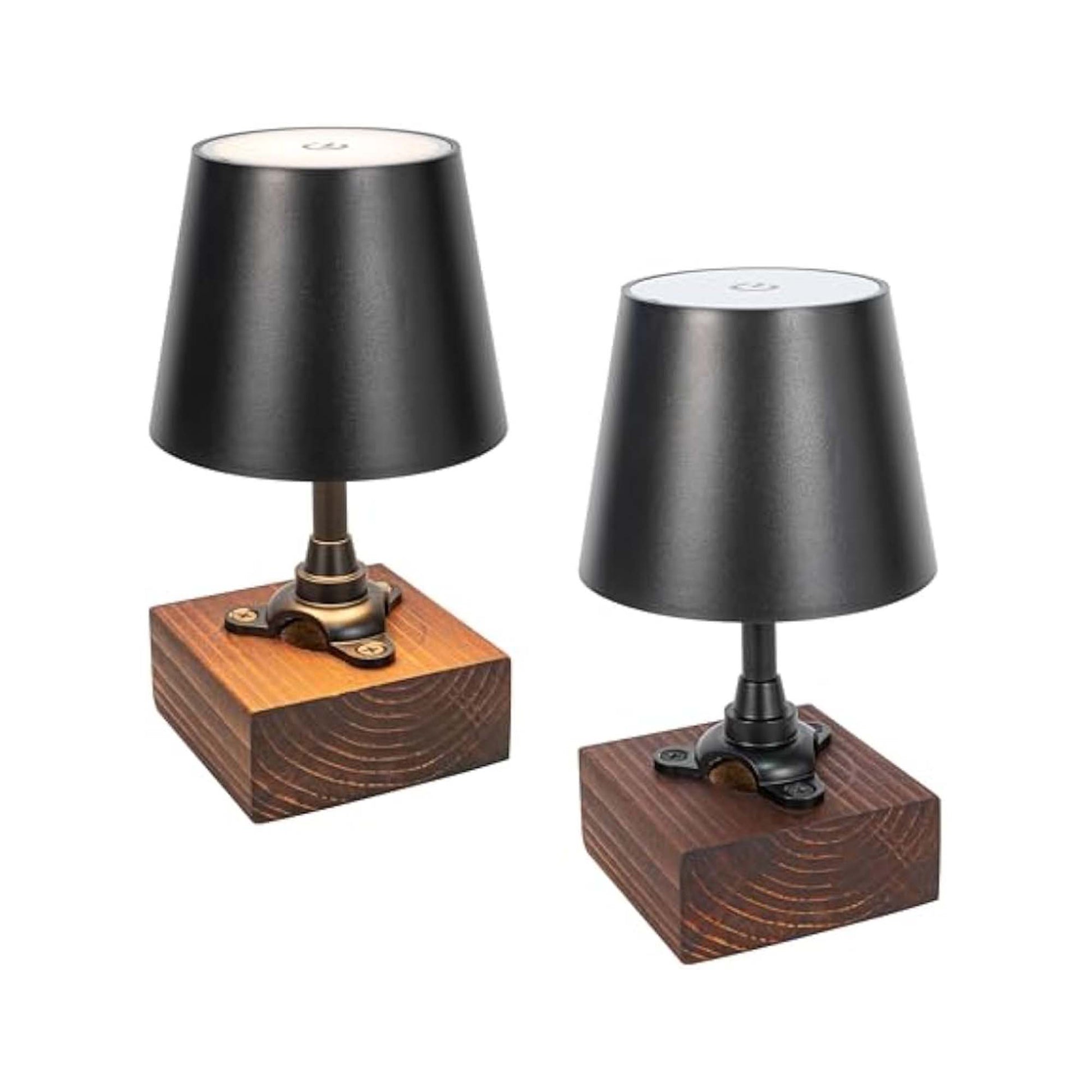 Kiven Cordless Table Lamp,Set of 2 Dimmable Bedside Lamps for Nightstand with 3 Colors Mode, Farmhouse Rechargeable Desk Lamps for Reading Home Decor Bedside TD1037