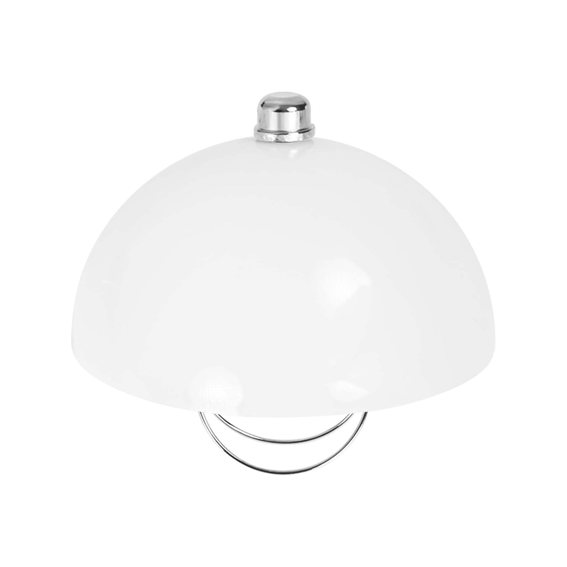 Kiven 5.1 in Round Diffuser Shade with Clip Adapter,Clear Acrylic Lamp Shade Diffusers for Pendants Light Table Lamp, Fits 6-8" Openings, Frosted White, 1 Pack