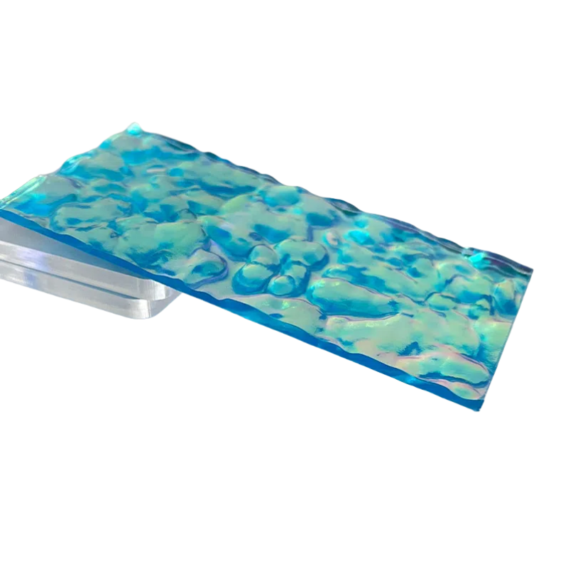 2-Pack Acrylic Sheet for Lighting Fixtures: Iridescent Stone - Pattern, UV Customizable