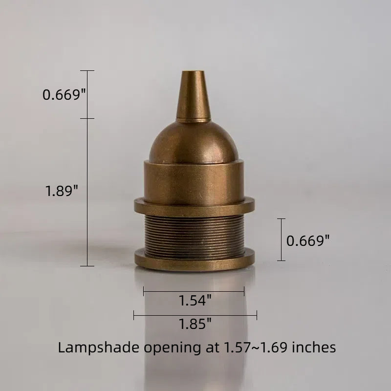 E26 Brass Light Socket Vintage Industrial Lamp Holder for DIY Lighting Projects Standard screw-in socket 2 Pack