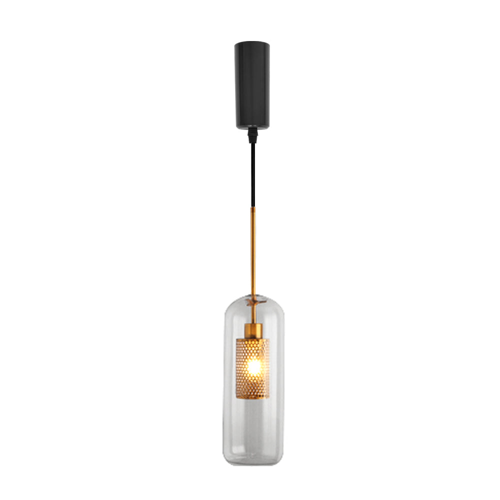Adjustable Height H Track Lighting Heads Glass Globe lampshade Track Pendant Lighting H Type for Kitchen, Dining Room 1-Light (Bulb & Track Rail NOT included)