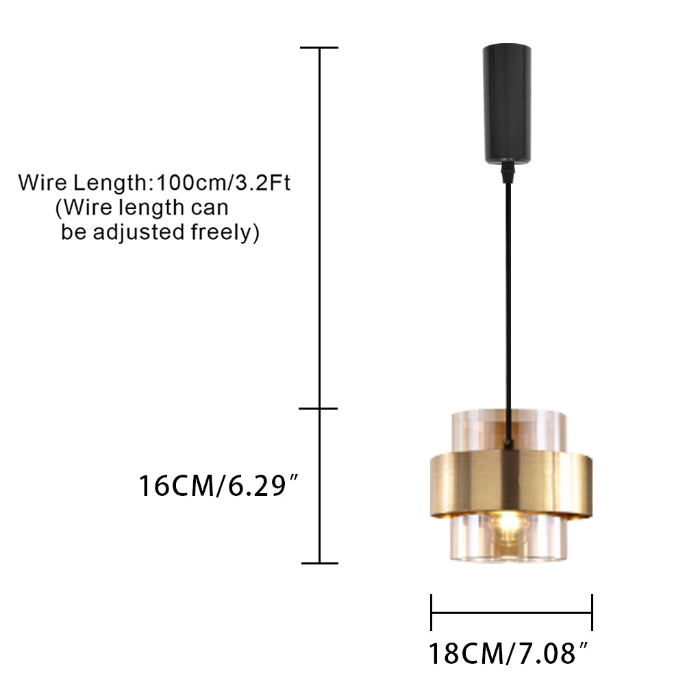 H Track Lighting Heads Glass Adjustable Height Track Pendant Lighting for Kitchen, Dining Room Contemporary Modern Metal Ring H Type (Bulb & Track Rail NOT included)